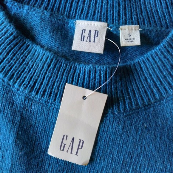 NWT GAP Wool Blend Blue Sweater - Picture 2 of 3
